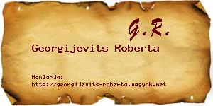 Georgijevits Roberta névjegykártya